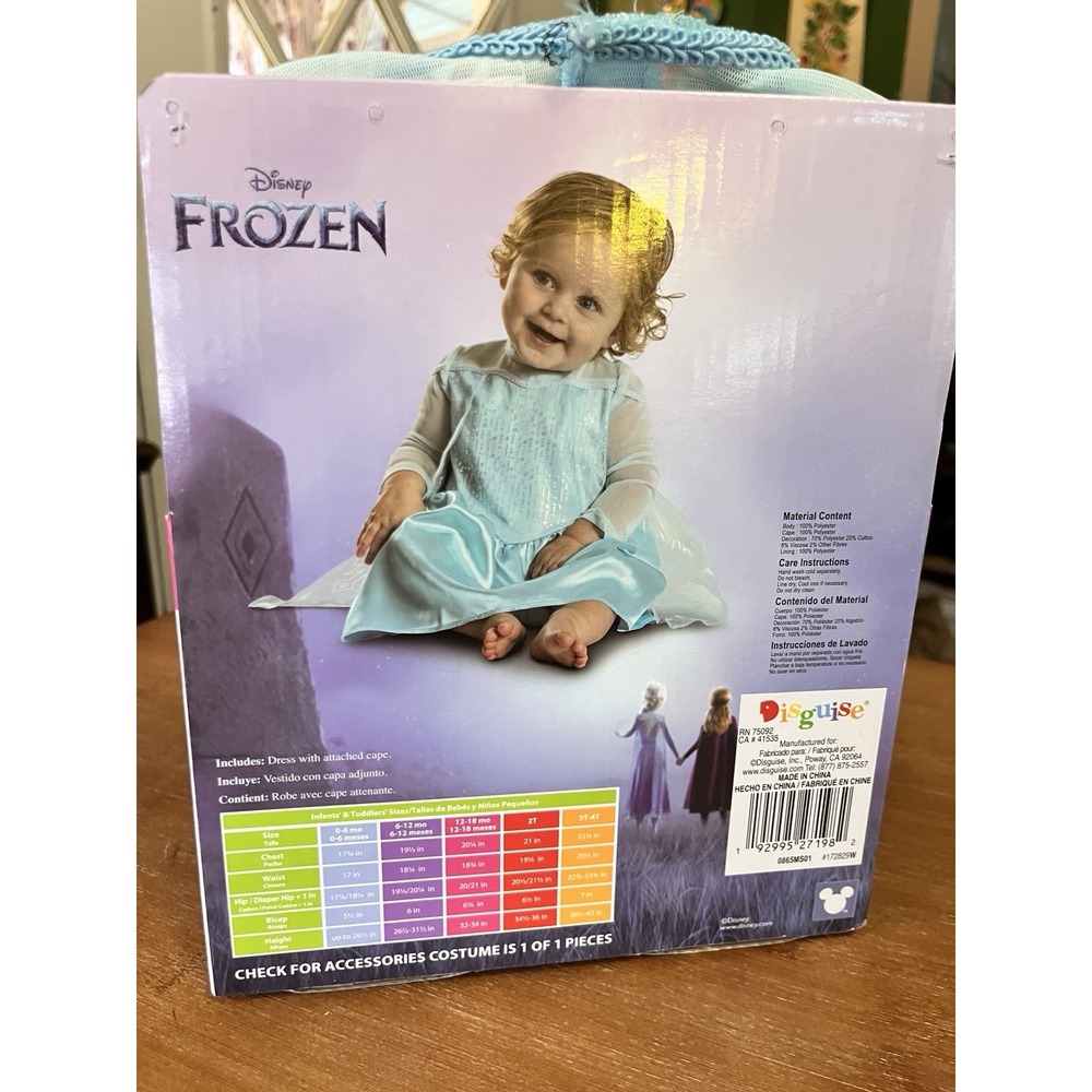 Infant Halloween Costume Disney Frozen Elsa 12-18 Months New